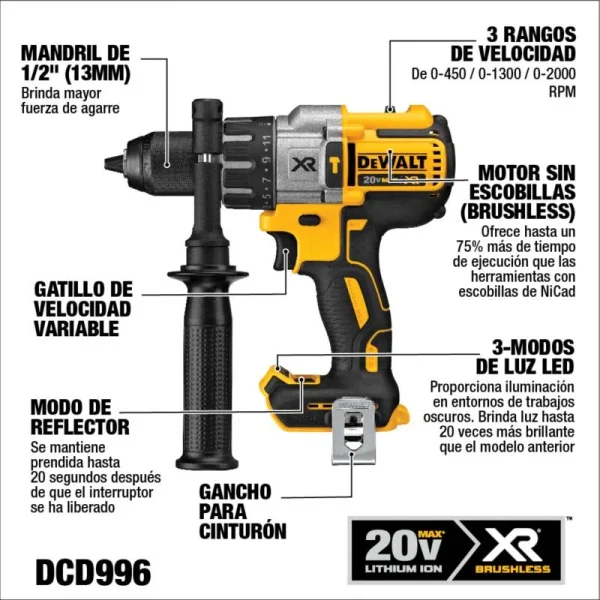 Taladro Dewalt dcd996